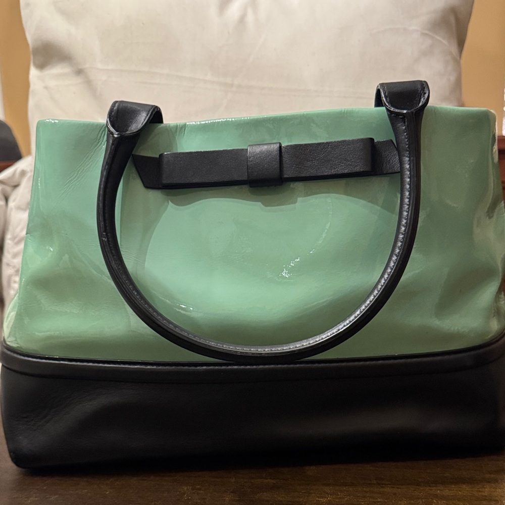 Kate Spade Mint Green and Black Tote